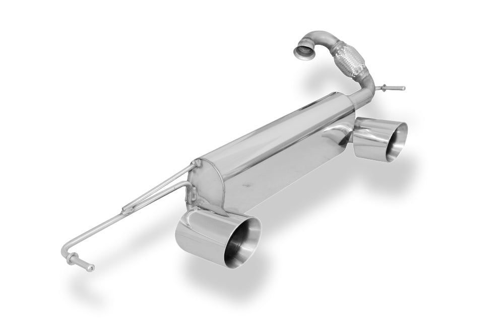 Fox passend für Smart Fortwo 453 Coupe & Cabrio Endschalldämpfer quer Ausgang rechts/links inkl. Flexstück - 1x100 Typ 25 rechts/links
