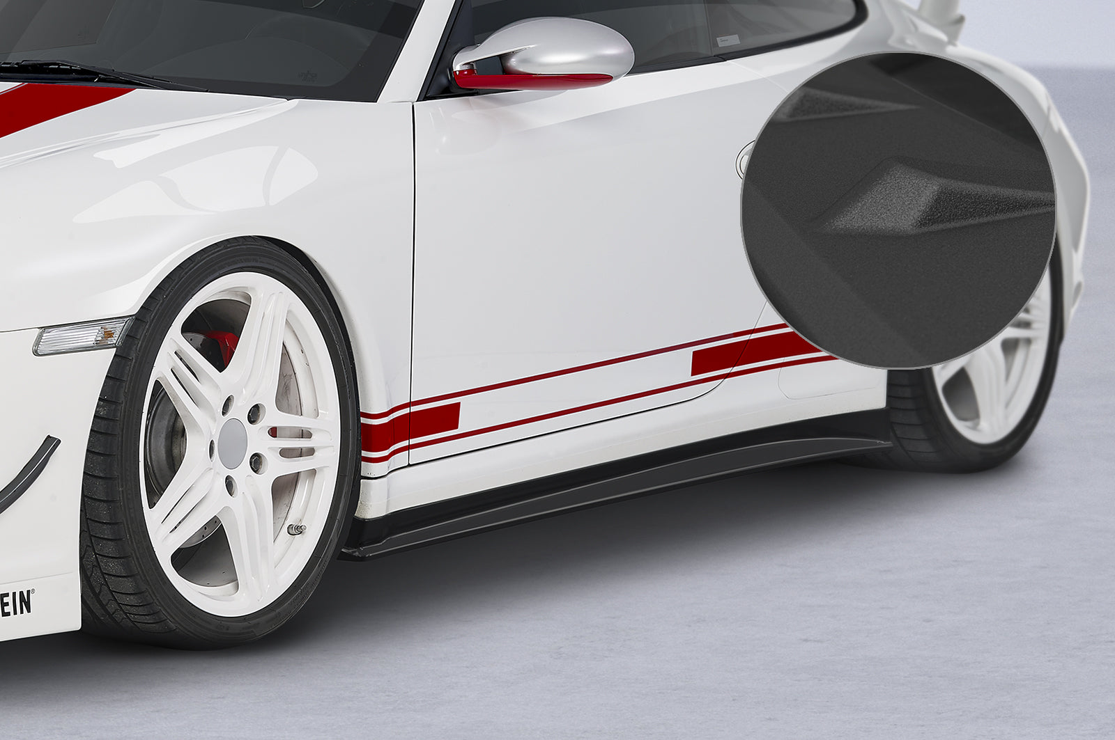 CSR Seitenschweller mit ABE für Porsche 911/997 SS441-S Strukturiert schwarz matt (keine Lackierung erforderlich)