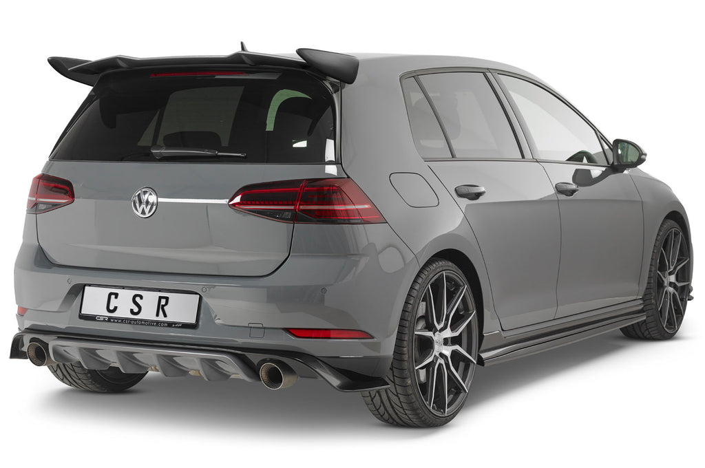 CSR Seitenschweller mit ABE für VW Golf 7 GTI TCR SS457-S Strukturiert schwarz matt (keine Lackierung erforderlich)