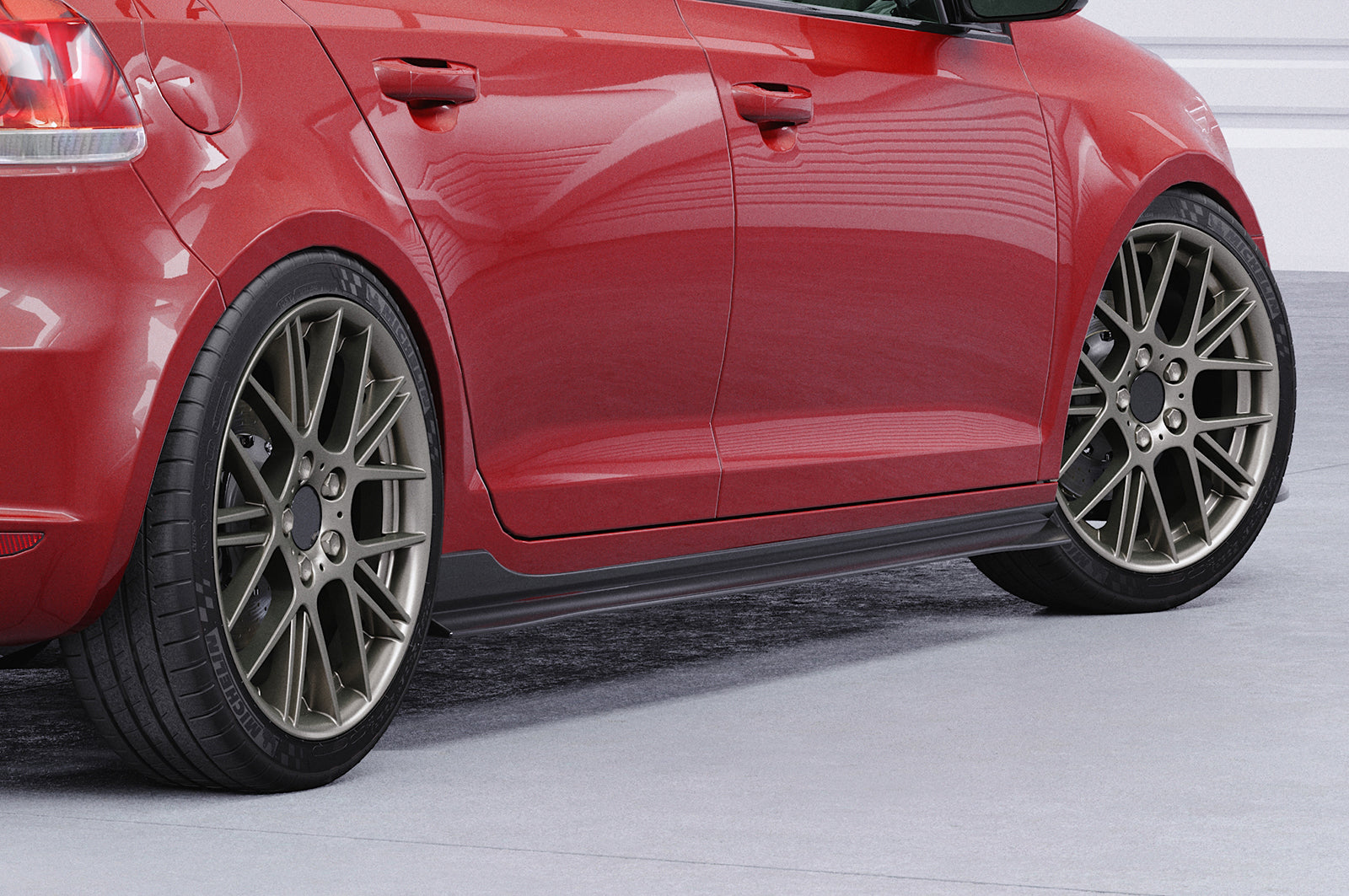 CSR Seitenschweller mit ABE für VW Golf 6 SS460-S Strukturiert schwarz matt (keine Lackierung erforderlich)