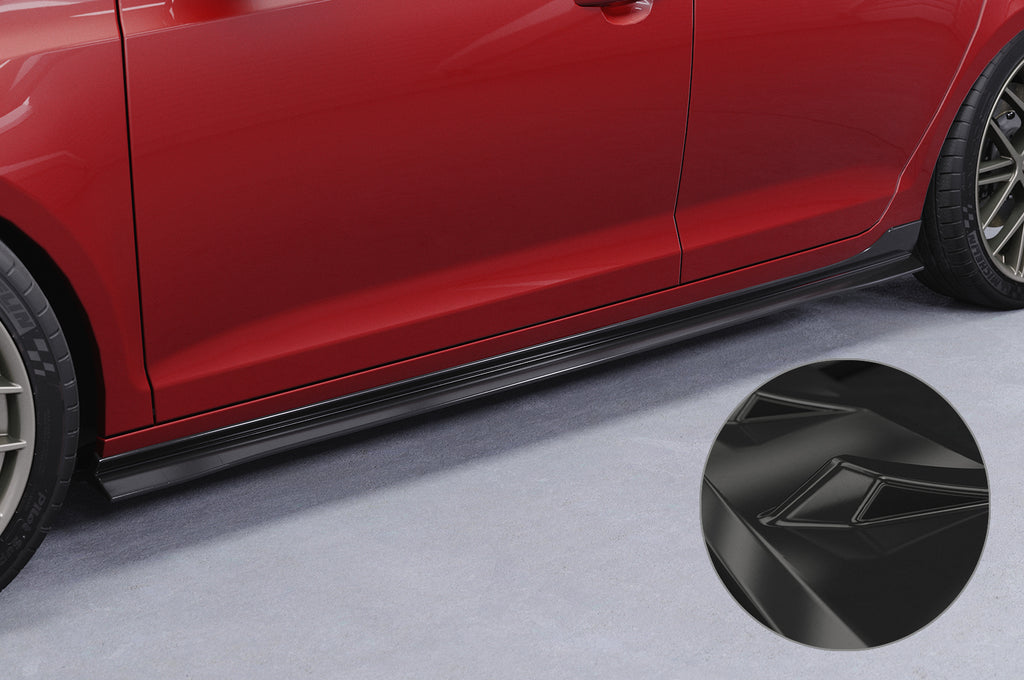 CSR Seitenschweller mit ABE für VW Golf 6 SS460-G Glossy schwarz Hochglanz (keine Lackierung erforderlich)