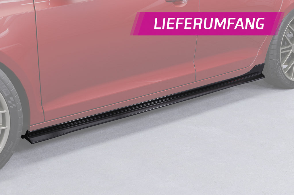 CSR Seitenschweller mit ABE für VW Golf 6 SS460-G Glossy schwarz Hochglanz (keine Lackierung erforderlich)