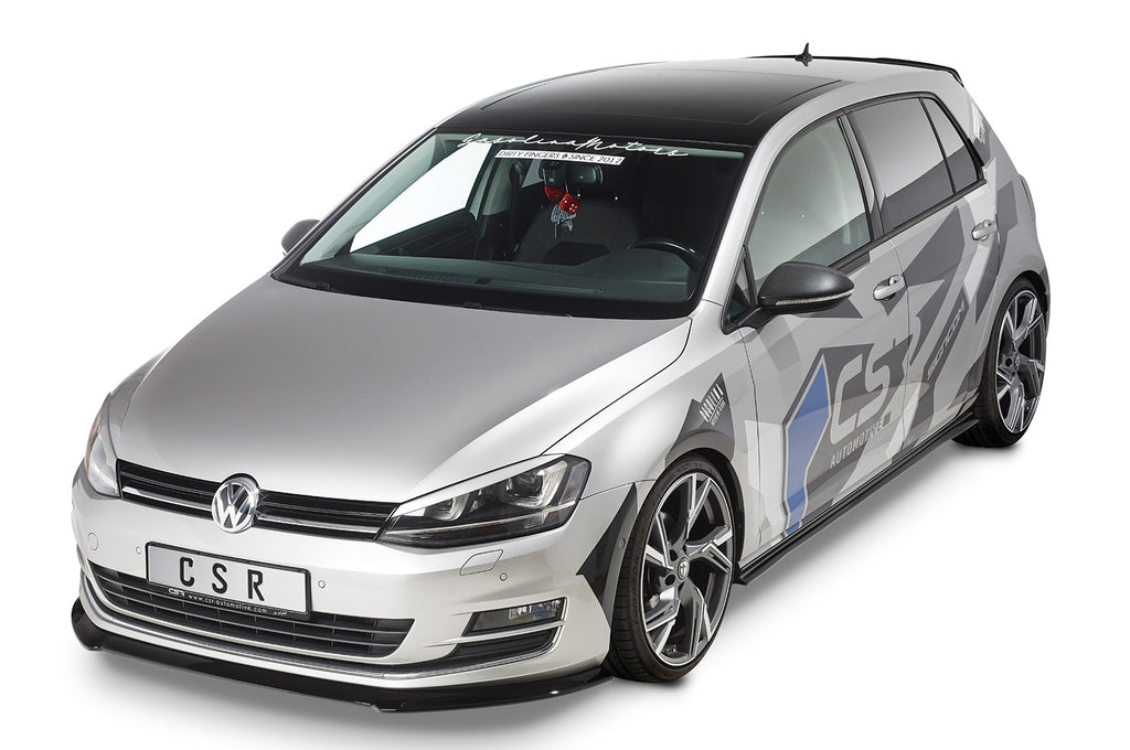 CSR Seitenschweller mit ABE für VW Golf 7 (Typ AU) SS461-G Glossy schwarz Hochglanz (keine Lackierung erforderlich)