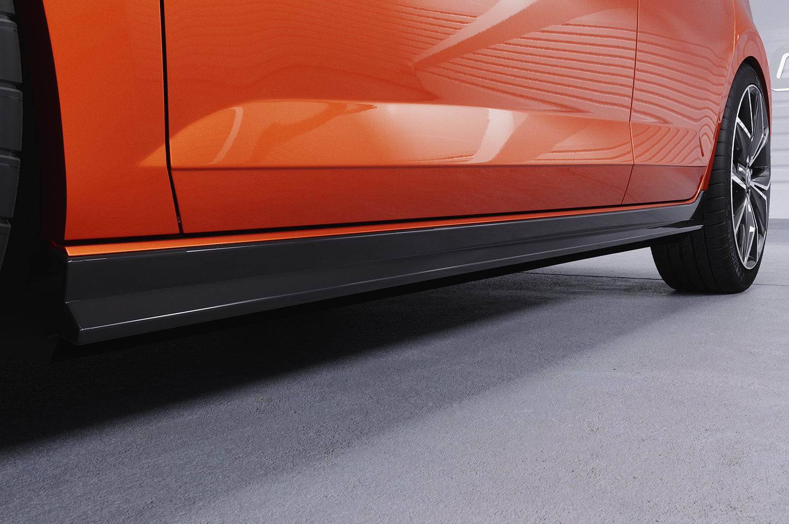 CSR Seitenschweller mit ABE für VW Polo VI 2G Typ AW SS462-S Strukturiert schwarz matt (keine Lackierung erforderlich)