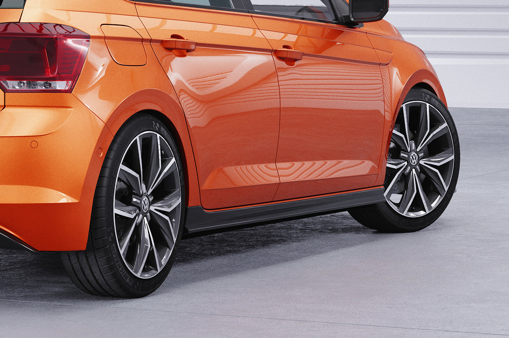 CSR Seitenschweller mit ABE für VW Polo VI 2G Typ AW SS462-S Strukturiert schwarz matt (keine Lackierung erforderlich)