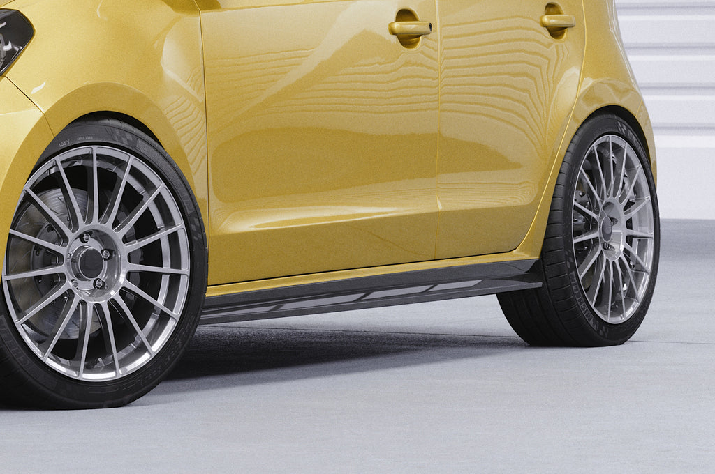 CSR Seitenschweller mit ABE für VW up!, Seat Mii, Skoda Citigo SS463-C Carbon Look Hochglanz (keine Lackierung erforderlich)