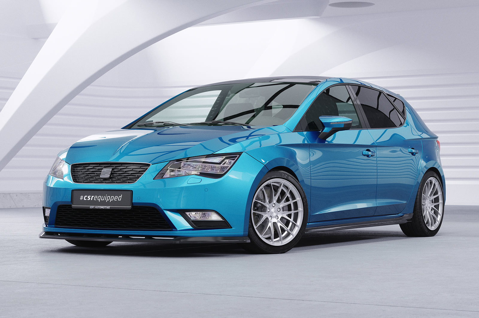 CSR Seitenschweller mit ABE für Seat Leon 3 (Typ 5F) ST / 5-Türer SS468-G Glossy schwarz Hochglanz (keine Lackierung erforderlich)