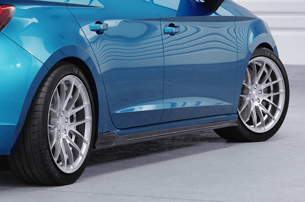 CSR Seitenschweller mit ABE für Seat Leon 3 (Typ 5F) ST / 5-Türer SS468-G Glossy schwarz Hochglanz (keine Lackierung erforderlich)