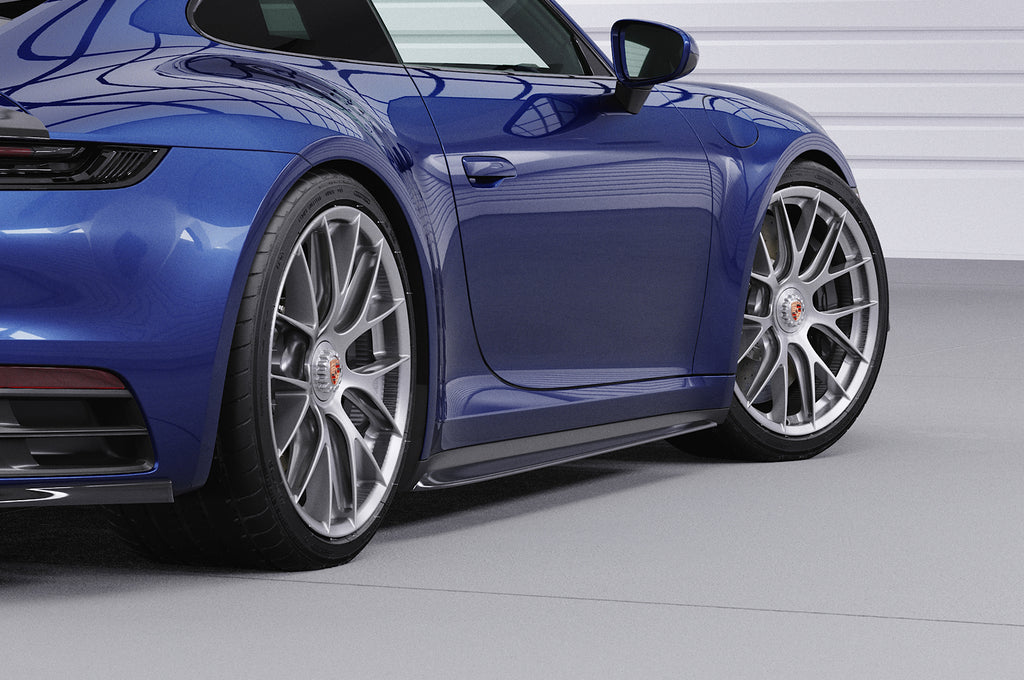 CSR Seitenschweller mit ABE für Porsche 911/992 SS471-C Carbon Look Hochglanz (keine Lackierung erforderlich)