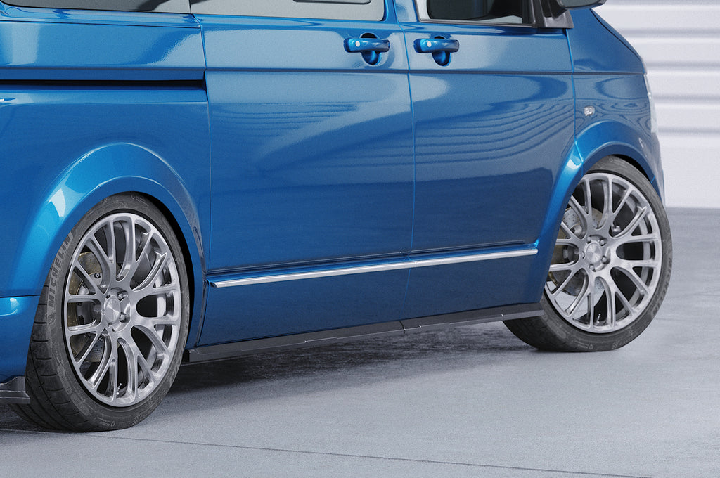 CSR Seitenschweller mit ABE für VW T5 / T6 / T6.1 Bus SS476-S Strukturiert schwarz matt (keine Lackierung erforderlich)