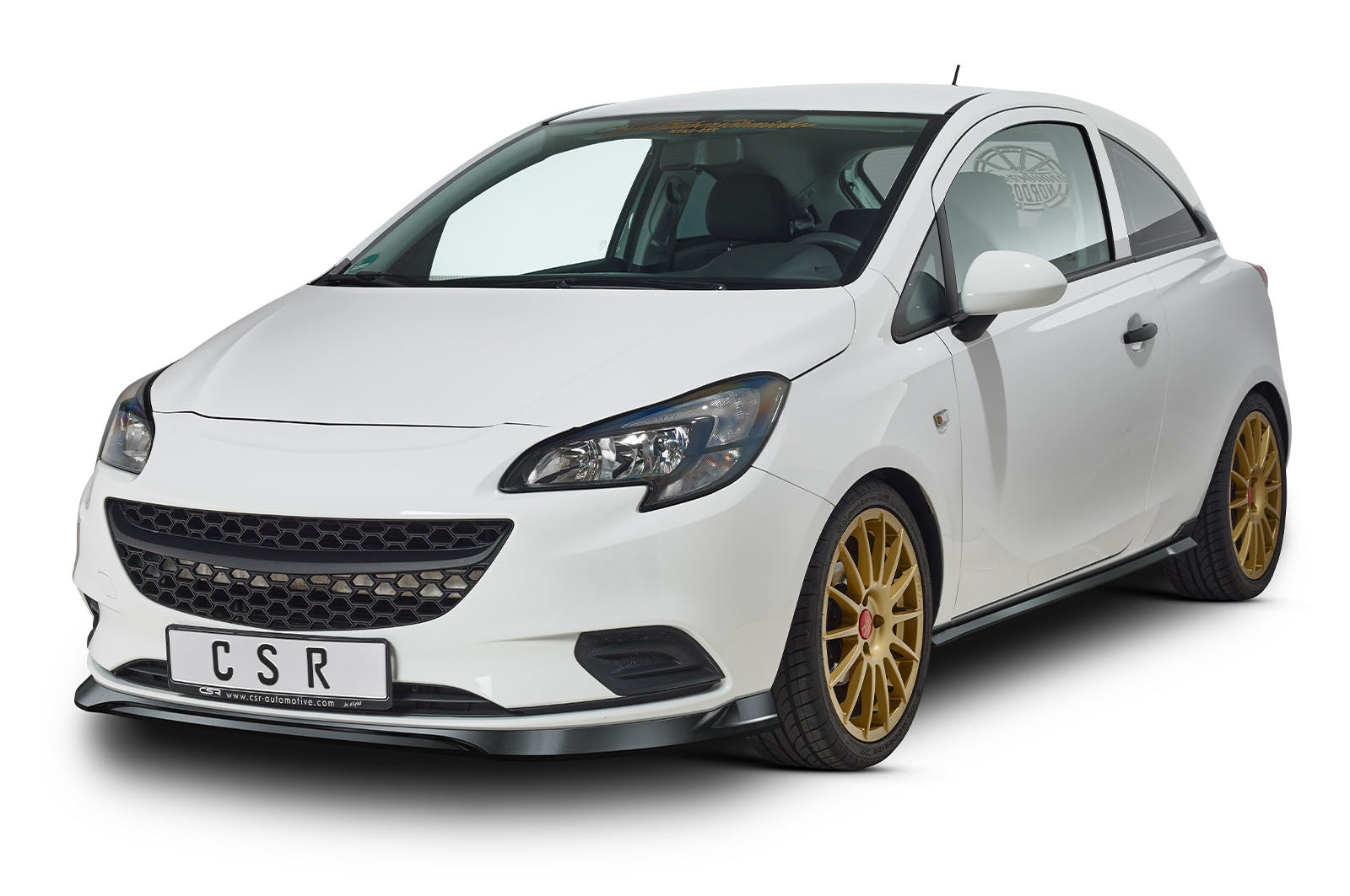 CSR Seitenschweller mit ABE für Opel Corsa E 3-Türer SS479-G Glossy schwarz Hochglanz (keine Lackierung erforderlich)