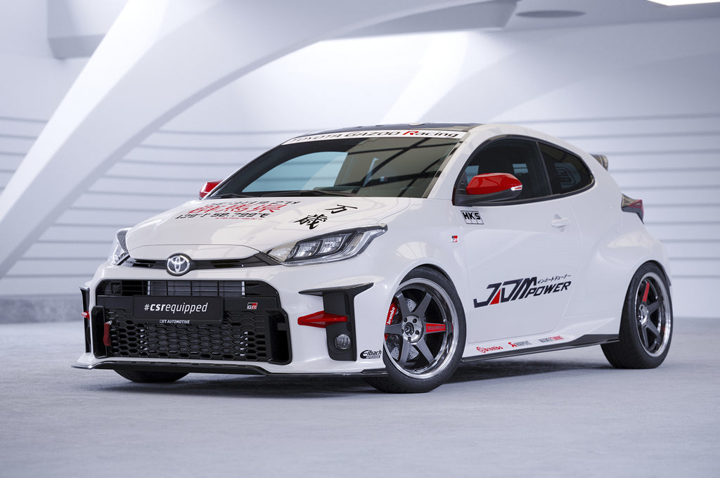 CSR Seitenschweller mit ABE für Toyota GR Yaris (XP21) SS481-C Carbon Look Hochglanz (keine Lackierung erforderlich)