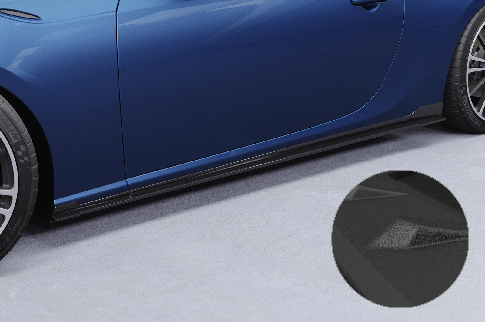 CSR Seitenschweller mit ABE für Toyota GT86 (ZN6) SS482-S strukturiert schwarz matt (keine Lackierung erforderlich)