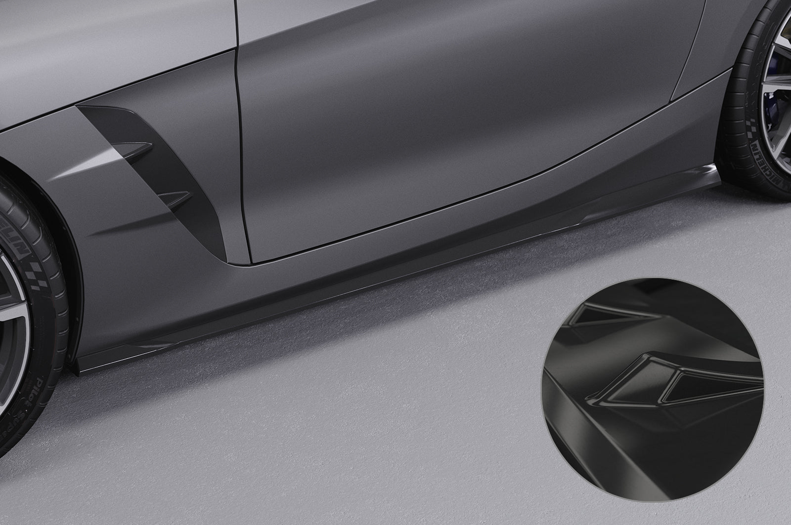 CSR Seitenschweller mit ABE für BMW Z4 (G29) M-Paket / M40i SS486-G Glossy schwarz Hochglanz (keine Lackierung erforderlich)