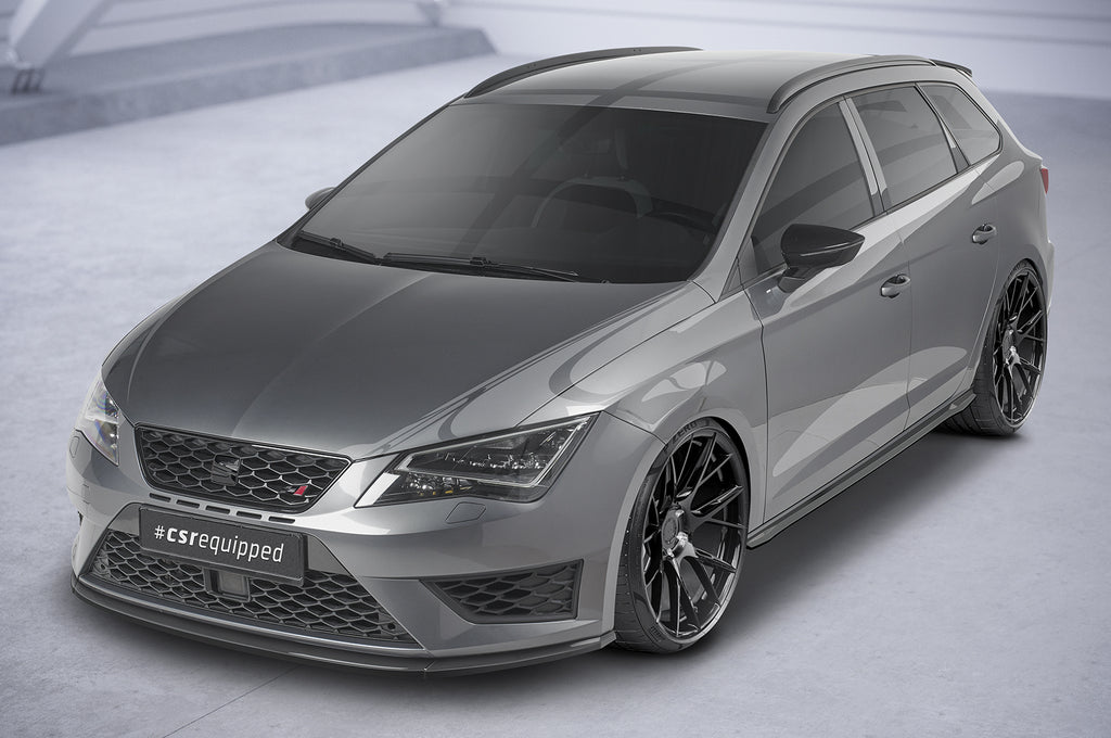 CSR Seitenschweller mit ABE für Seat Leon 3 (Typ 5F) Cupra/FR SS488-S Strukturiert schwarz matt (keine Lackierung erforderlich)