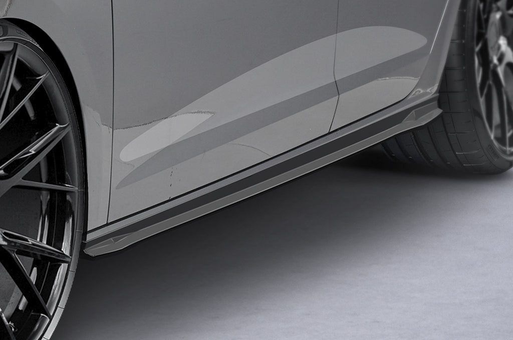 CSR Seitenschweller mit ABE für Seat Leon 3 (Typ 5F) Cupra/FR SS488-G Glossy schwarz Hochglanz (keine Lackierung erforderlich)