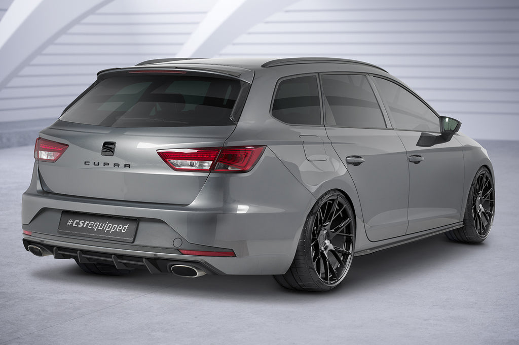 CSR Seitenschweller mit ABE für Seat Leon 3 (Typ 5F) Cupra/FR SS488-S Strukturiert schwarz matt (keine Lackierung erforderlich)