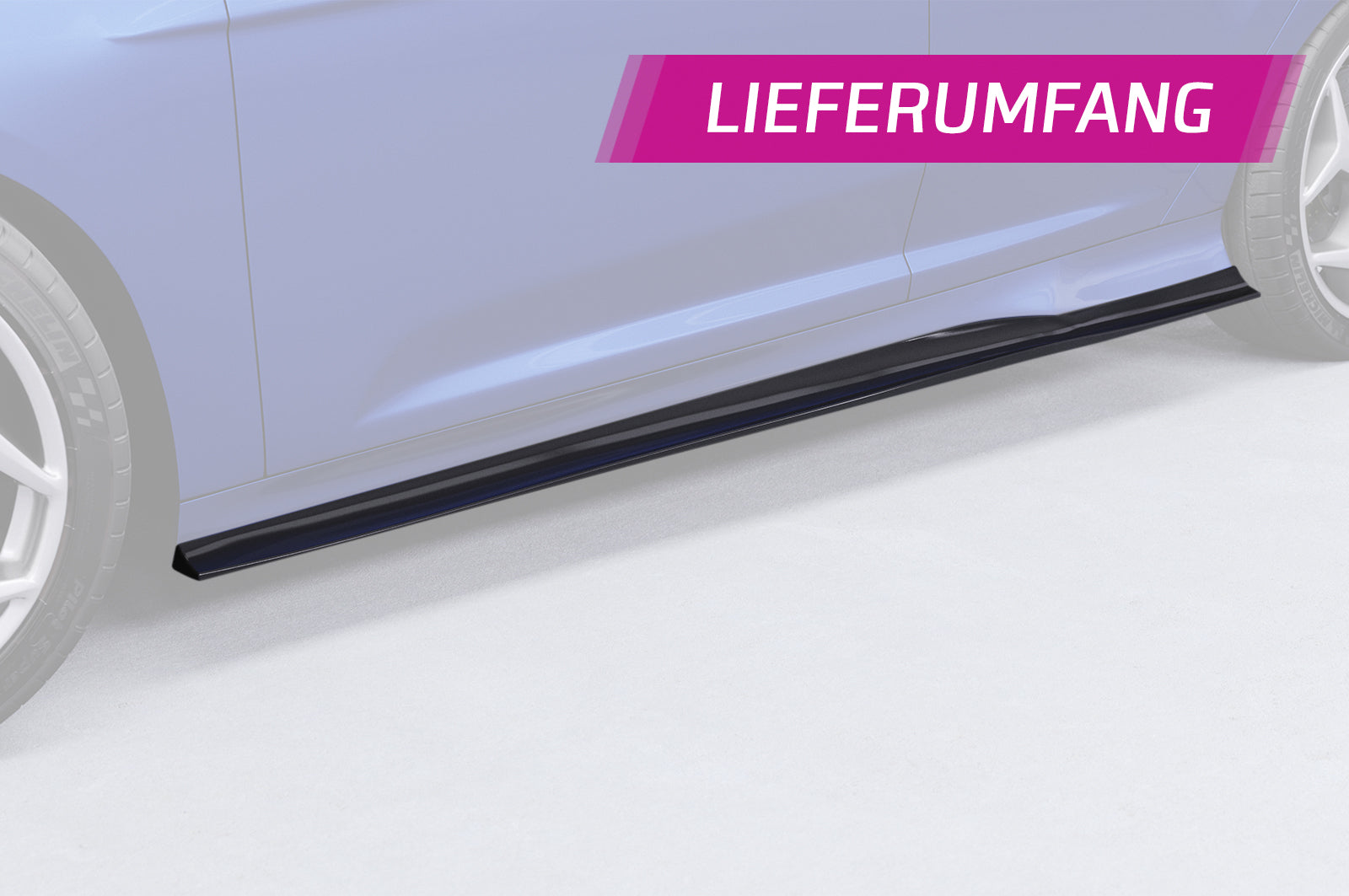 CSR Seitenschweller mit ABE für Ford Focus MK3 ST/ST-Line SS489-G Glossy schwarz Hochglanz (keine Lackierung erforderlich)