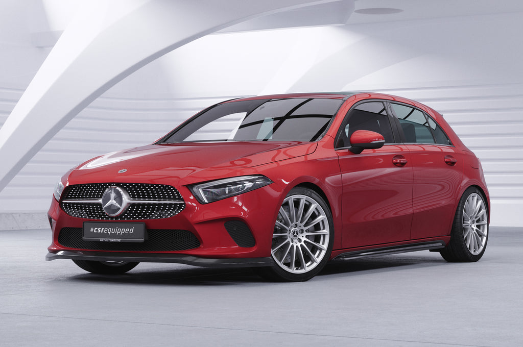 CSR Seitenschweller mit ABE für Mercedes-Benz A-Klasse (W177) SS490-S Strukturiert schwarz matt (keine Lackierung erforderlich)