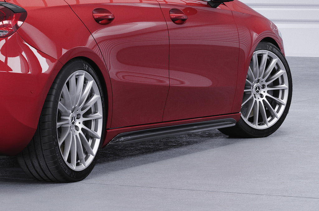 CSR Seitenschweller mit ABE für Mercedes-Benz A-Klasse (W177) SS490-C Carbon Look Hochglanz (keine Lackierung erforderlich)