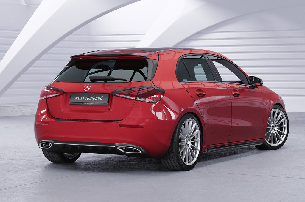 CSR Seitenschweller mit ABE für Mercedes-Benz A-Klasse (W177) SS490-C Carbon Look Hochglanz (keine Lackierung erforderlich)