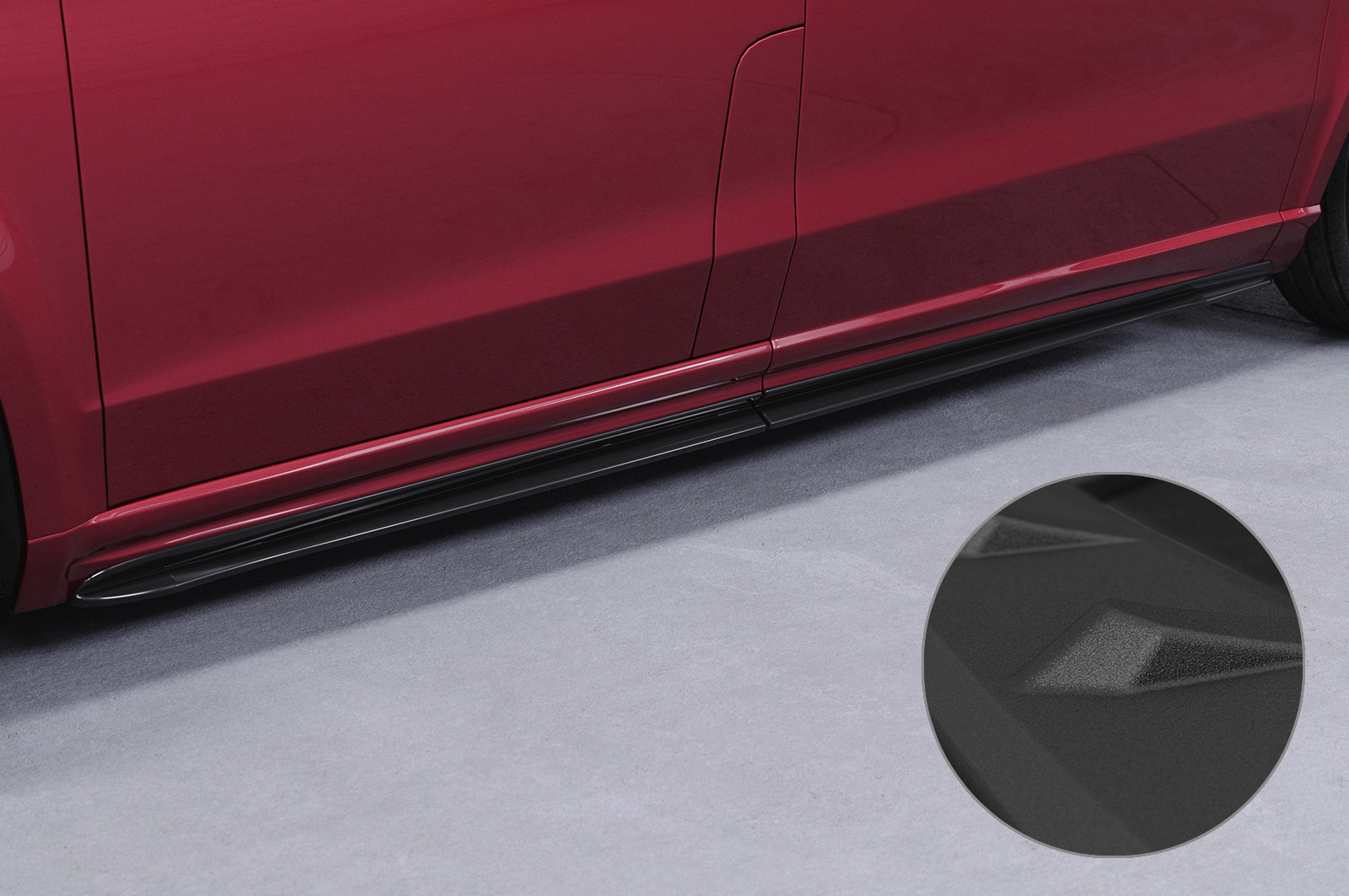 CSR Seitenschweller mit ABE für Mercedes-Benz V-Klasse 447 AMG-Line SS491-S Strukturiert schwarz matt (keine Lackierung erforderlich)