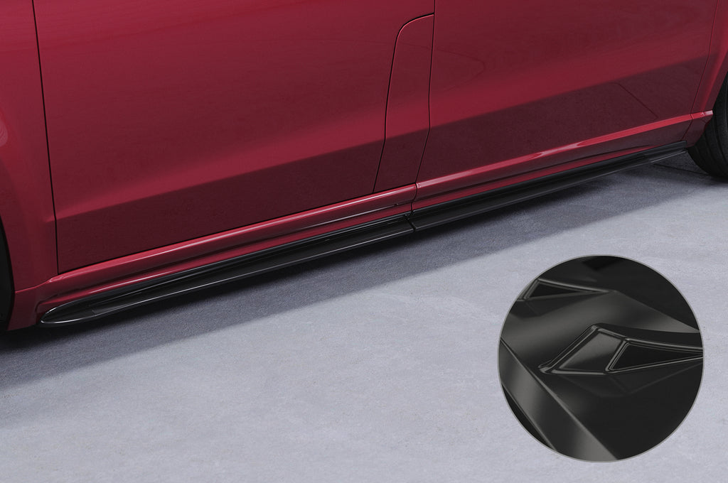 CSR Seitenschweller mit ABE für Mercedes-Benz V-Klasse 447 AMG-Line SS491-G Glossy schwarz Hochglanz (keine Lackierung erforderlich)