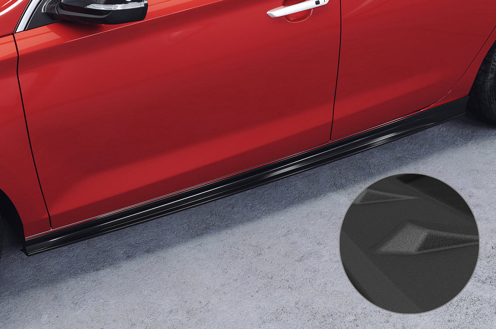 CSR Seitenschweller mit ABE für Hyundai I30 (PD) SS502-S Strukturiert schwarz matt (keine Lackierung erforderlich)