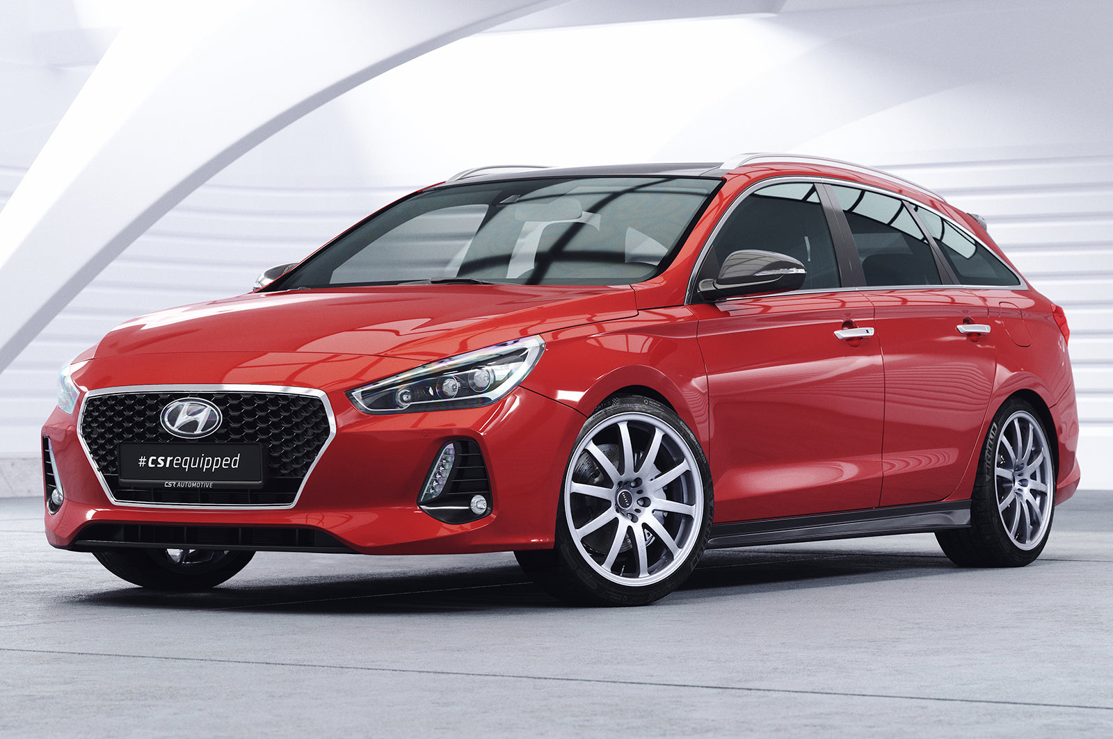 CSR Seitenschweller mit ABE für Hyundai I30 (PD) SS502-G Glossy schwarz Hochglanz (keine Lackierung erforderlich)