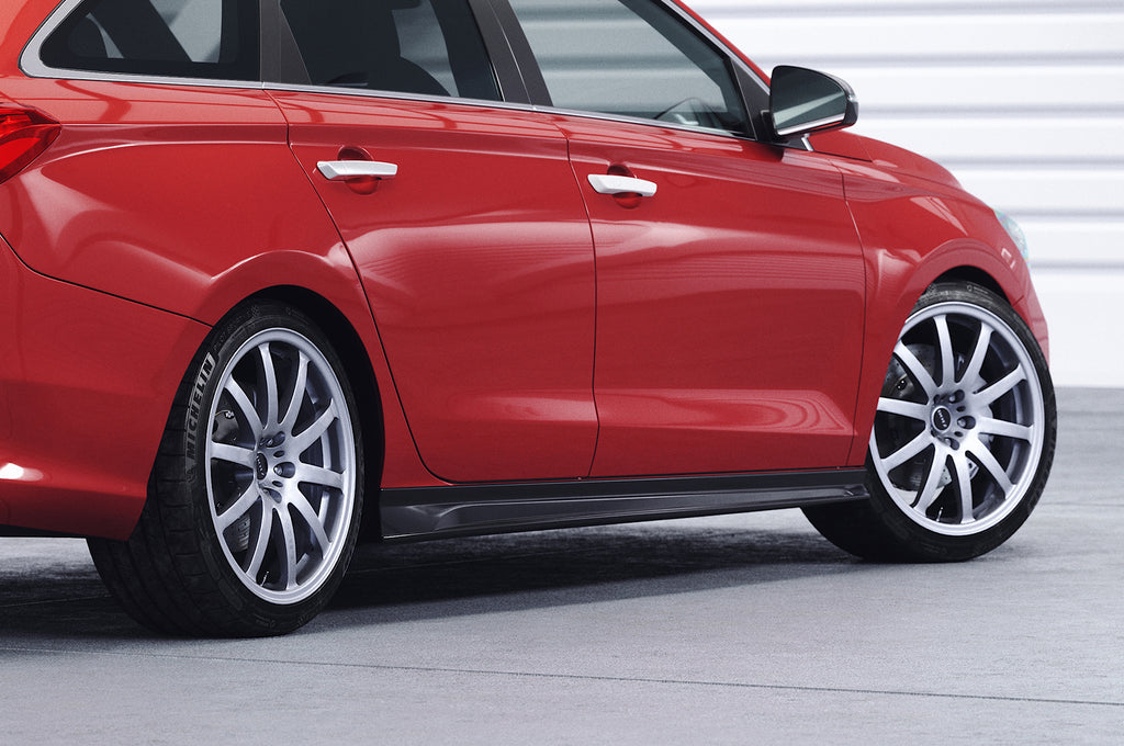 CSR Seitenschweller mit ABE für Hyundai I30 (PD) SS502-G Glossy schwarz Hochglanz (keine Lackierung erforderlich)