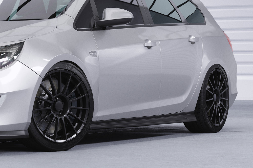 CSR Seitenschweller mit ABE für Opel Astra J Sports Tourer SS504-C Carbon Look Hochglanz (keine Lackierung erforderlich)