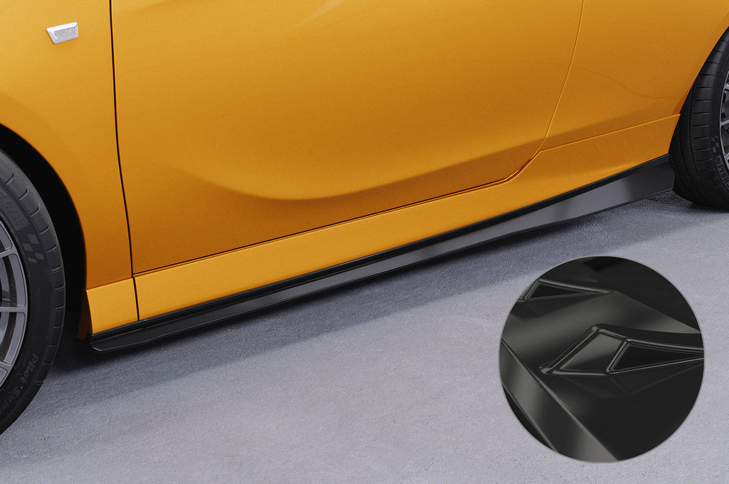 CSR Seitenschweller mit ABE für Opel Corsa E OPC SS507-G Glossy schwarz Hochglanz (keine Lackierung erforderlich)