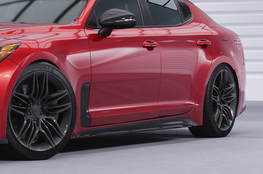 CSR Seitenschweller mit ABE für Kia Stinger GT SS509-S Strukturiert schwarz matt (keine Lackierung erforderlich)