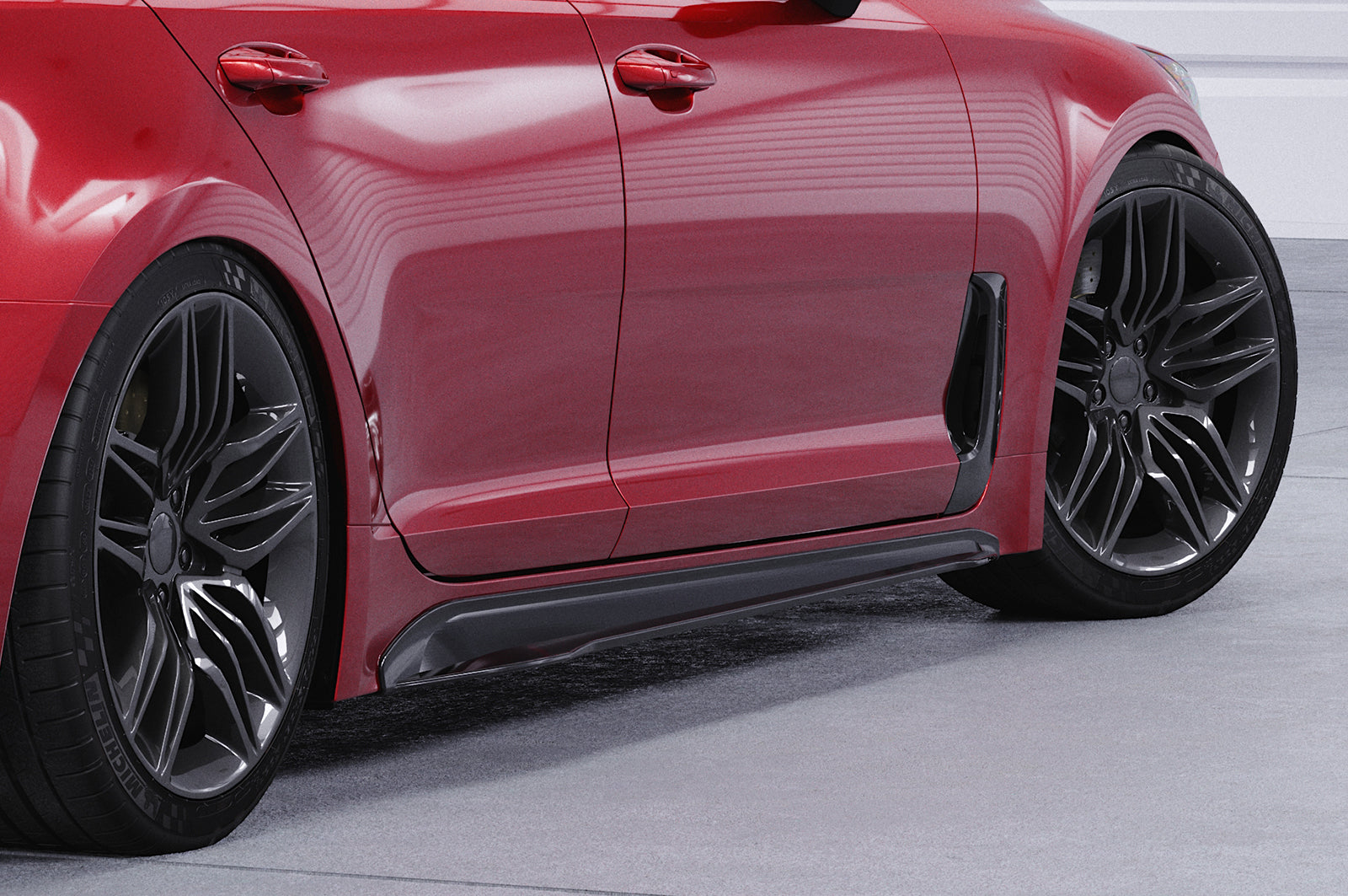 CSR Seitenschweller mit ABE für Kia Stinger GT SS509-L Unlackiert roh (Lackierung erforderlich)