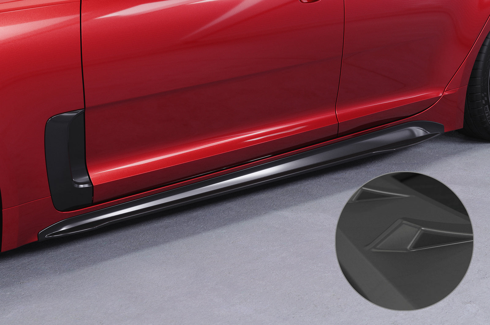 CSR Seitenschweller mit ABE für Kia Stinger GT SS509-L Unlackiert roh (Lackierung erforderlich)