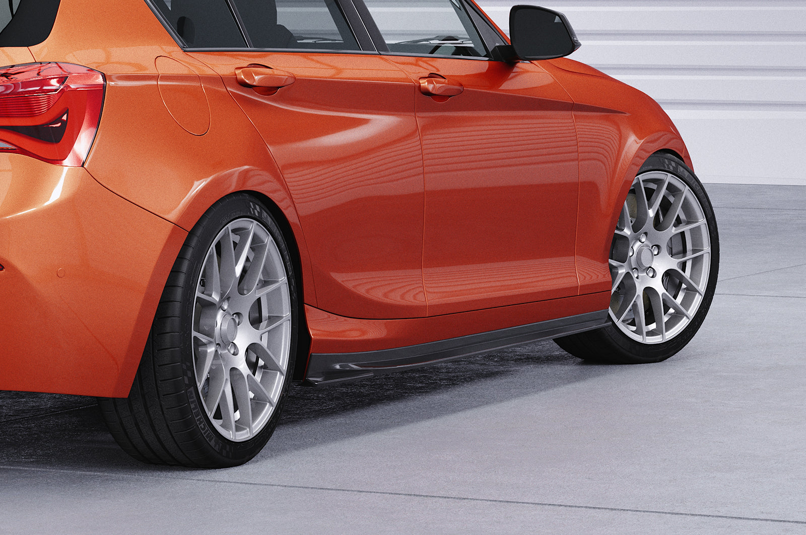 CSR Seitenschweller mit ABE für BMW 1er F20 / F21 SS510-G Glossy schwarz Hochglanz (keine Lackierung erforderlich)
