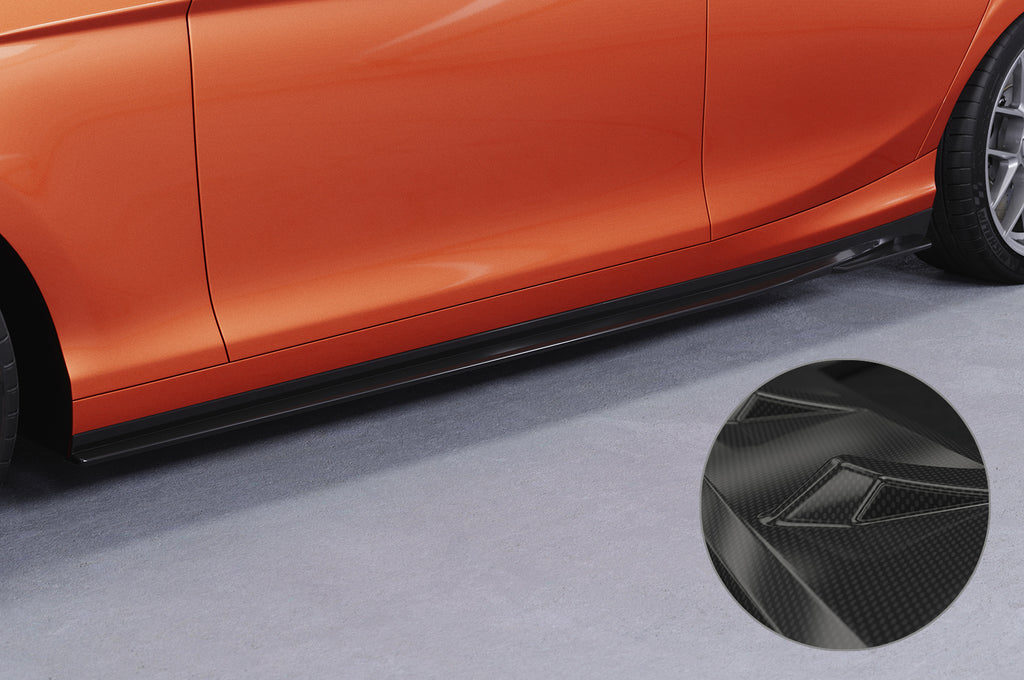 CSR Seitenschweller mit ABE für BMW 1er F20 / F21 SS510-C Carbon Look Hochglanz (keine Lackierung erforderlich)
