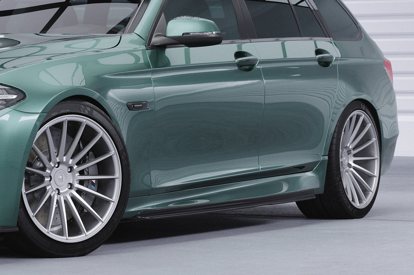 CSR Seitenschweller mit ABE für BMW 5er F10 / F11 M-Paket SS515-S Strukturiert schwarz matt (keine Lackierung erforderlich)