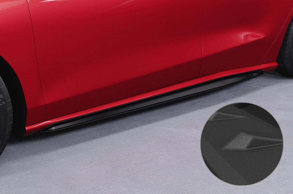 CSR Seitenschweller mit ABE für Ford Focus MK4 Turnier SS518-S Strukturiert schwarz matt (keine Lackierung erforderlich)