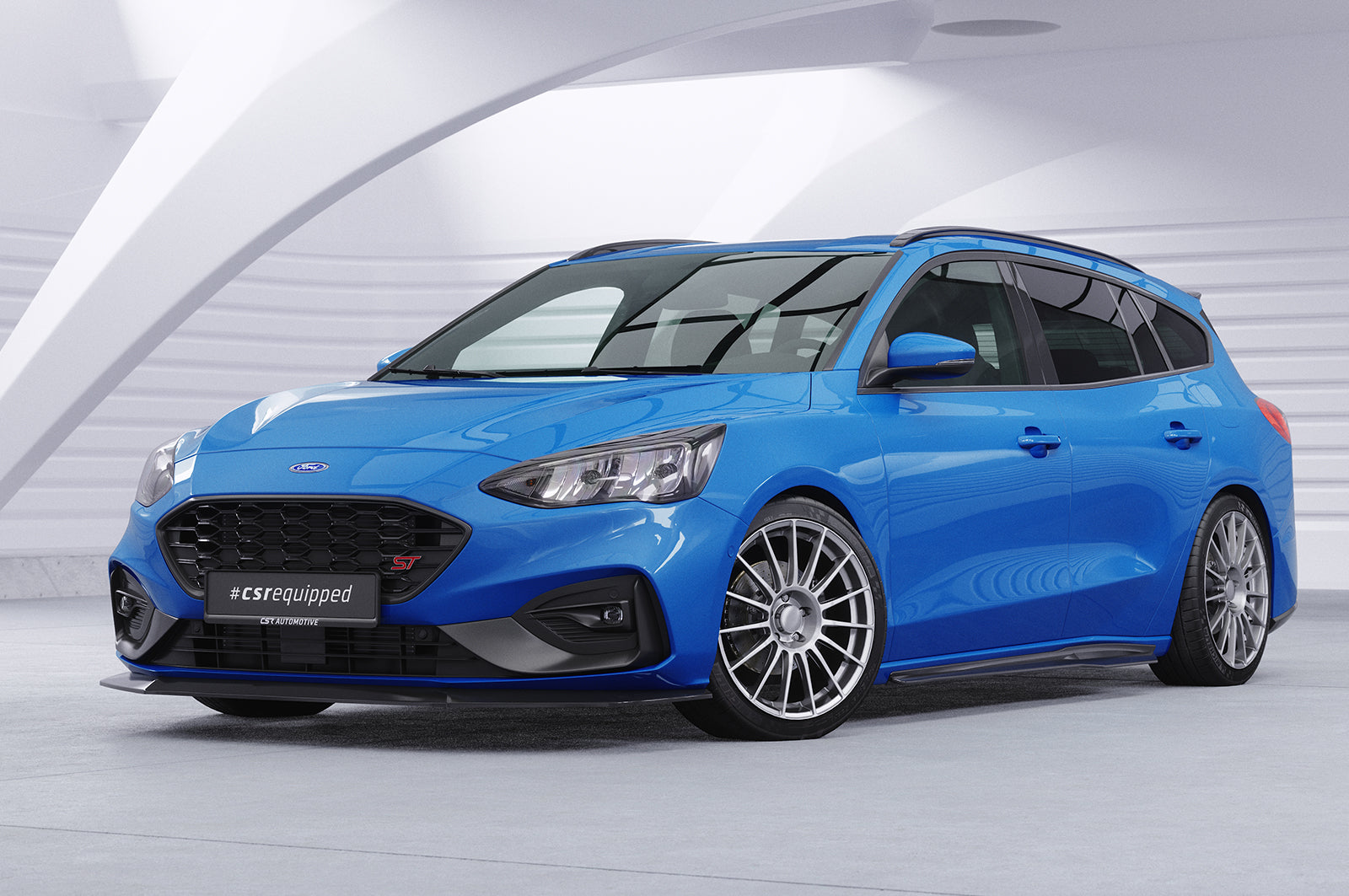 CSR Seitenschweller mit ABE für Ford Focus MK4 Turnier ST/ST-Line SS519-G Glossy schwarz Hochglanz (keine Lackierung erforderlich)