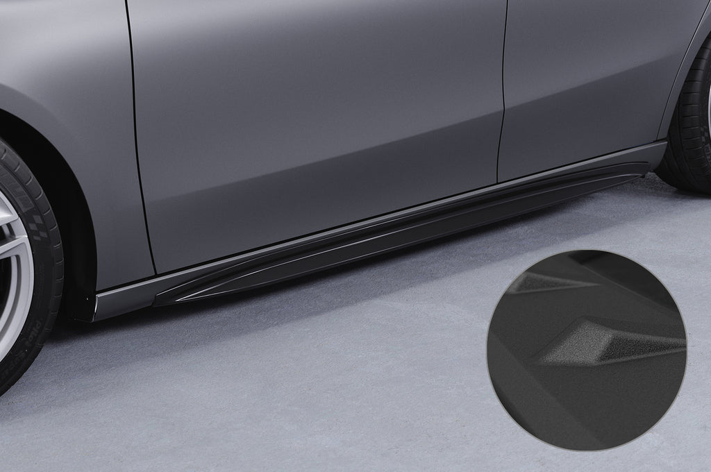 CSR Seitenschweller mit ABE für Mercedes-Benz A-Klasse (W177) SS527-S Strukturiert schwarz matt (keine Lackierung erforderlich)