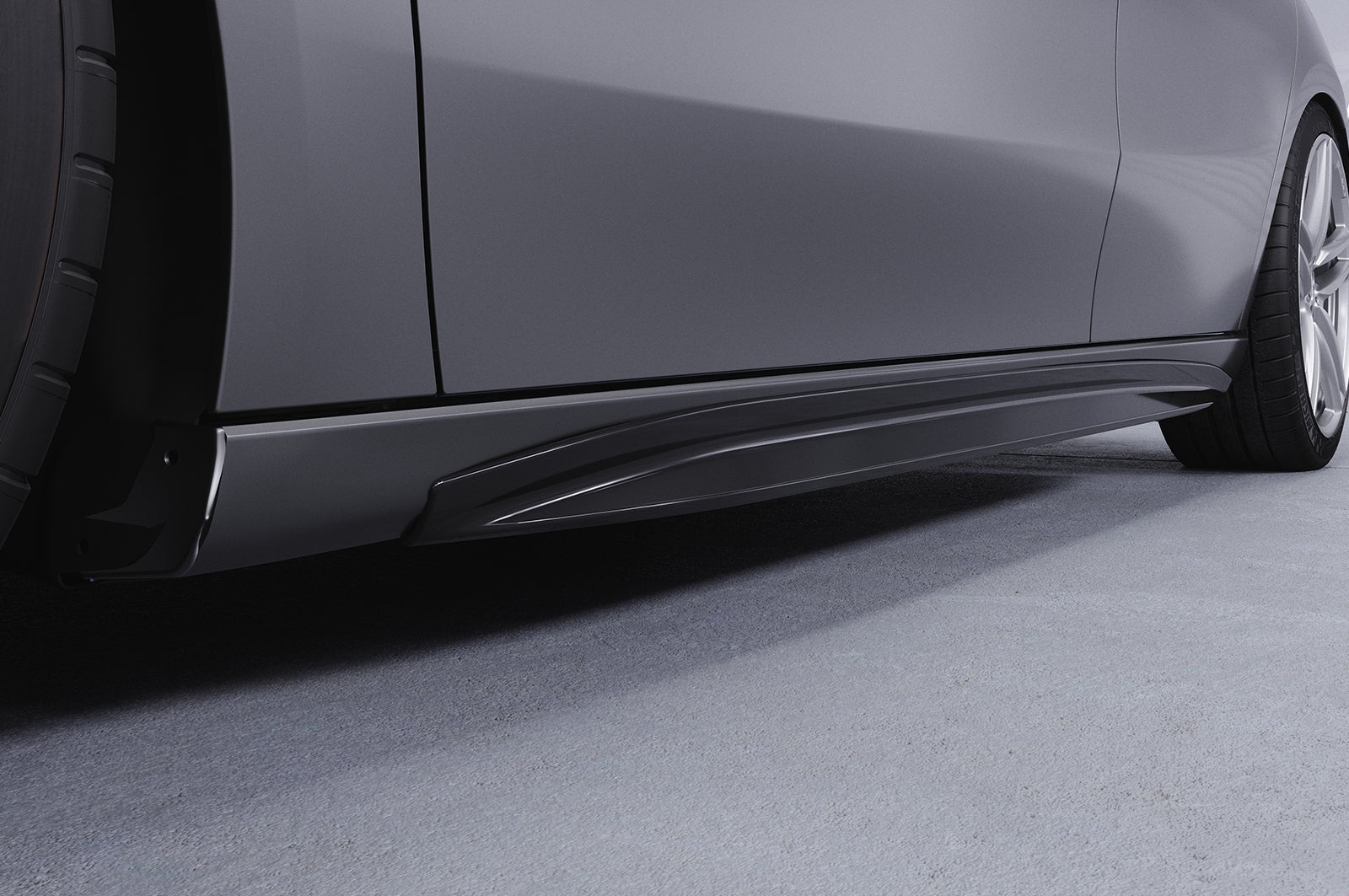 CSR Seitenschweller mit ABE für Mercedes-Benz A-Klasse (W177) SS527-S Strukturiert schwarz matt (keine Lackierung erforderlich)