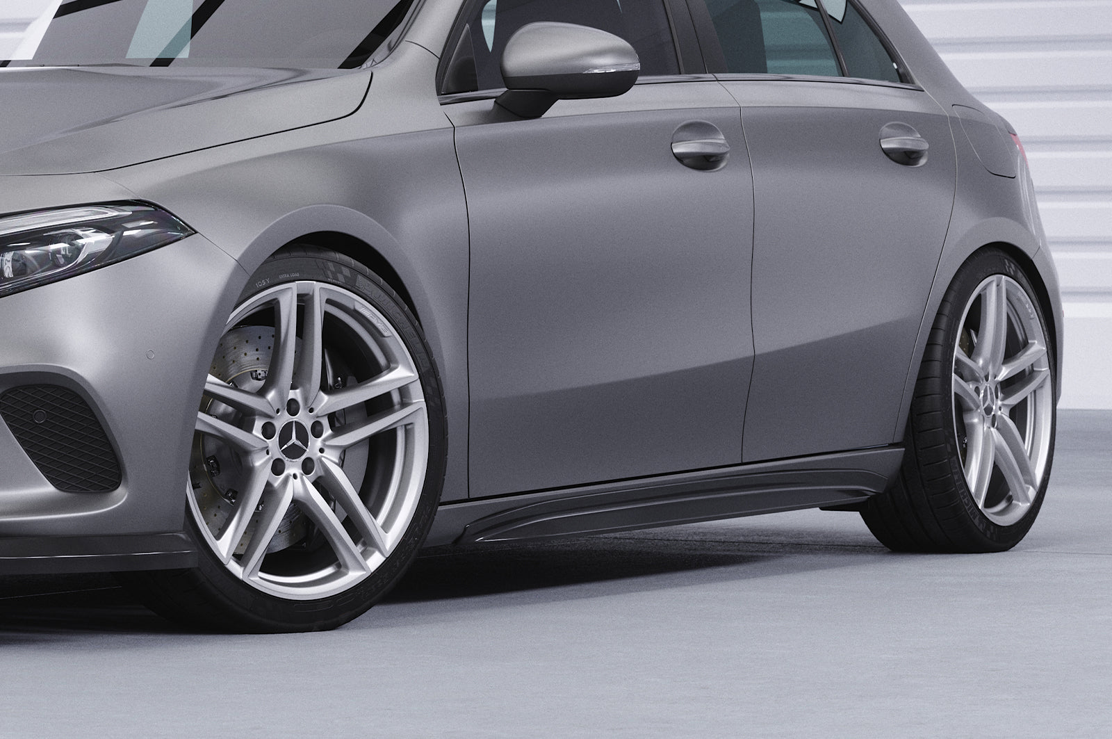 CSR Seitenschweller mit ABE für Mercedes-Benz A-Klasse (W177) SS527-C Carbon Look Hochglanz (keine Lackierung erforderlich)