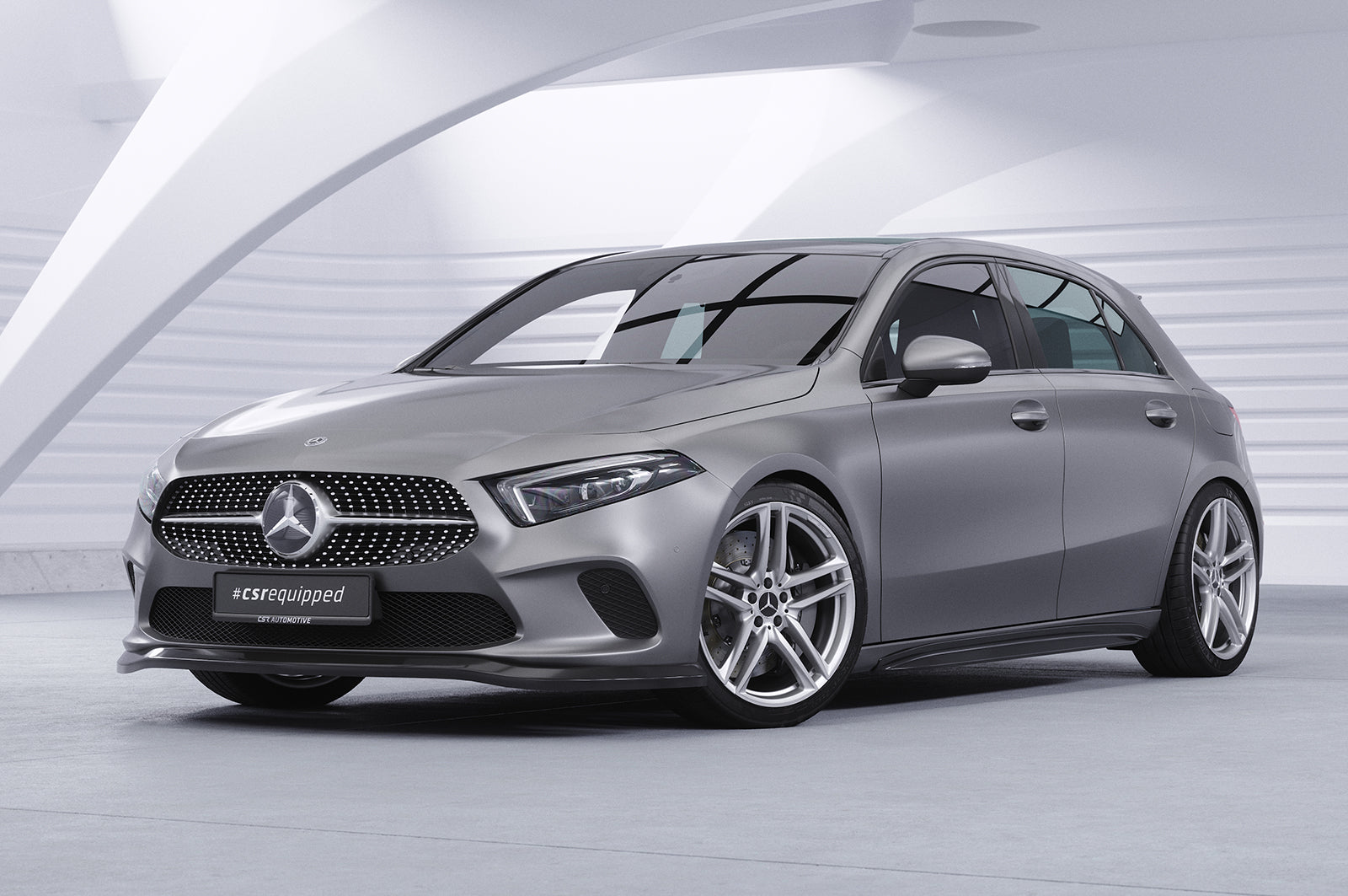 CSR Seitenschweller mit ABE für Mercedes-Benz A-Klasse (W177) SS527-C Carbon Look Hochglanz (keine Lackierung erforderlich)