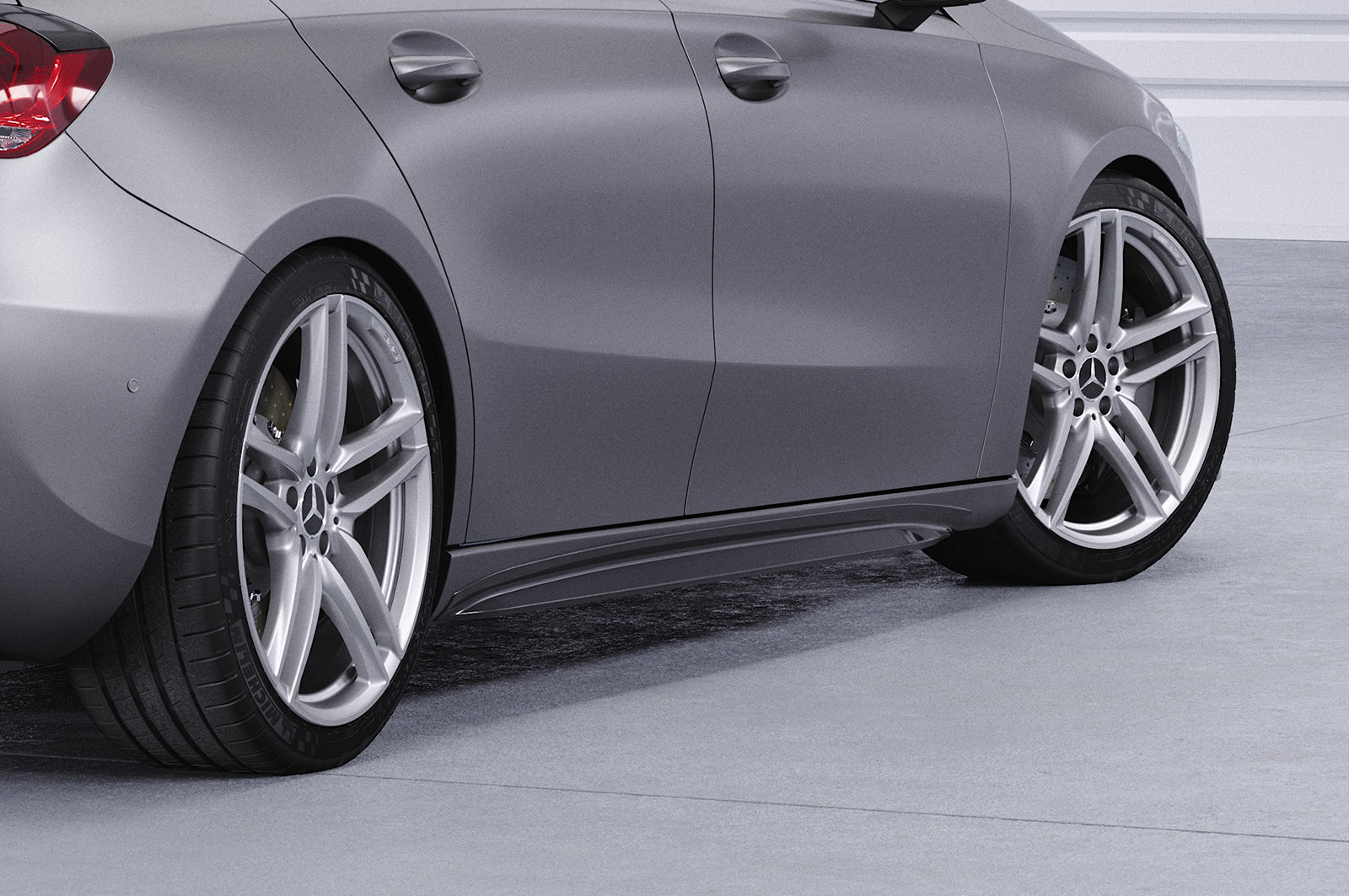 CSR Seitenschweller mit ABE für Mercedes-Benz A-Klasse (W177) SS527-C Carbon Look Hochglanz (keine Lackierung erforderlich)