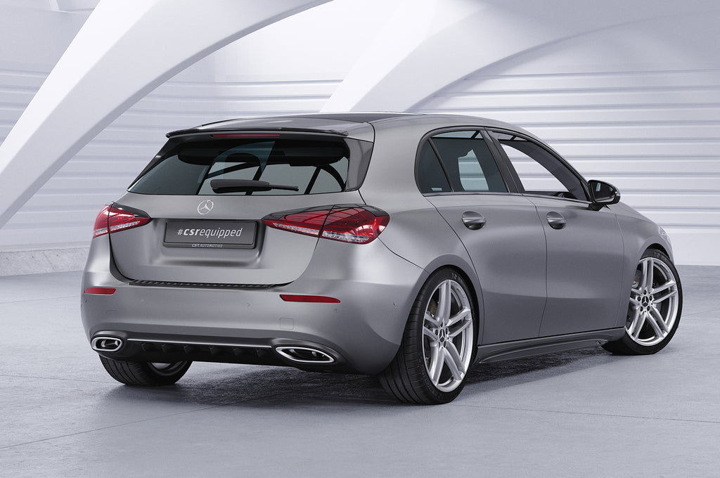 CSR Seitenschweller mit ABE für Mercedes-Benz A-Klasse (W177) SS527-C Carbon Look Hochglanz (keine Lackierung erforderlich)