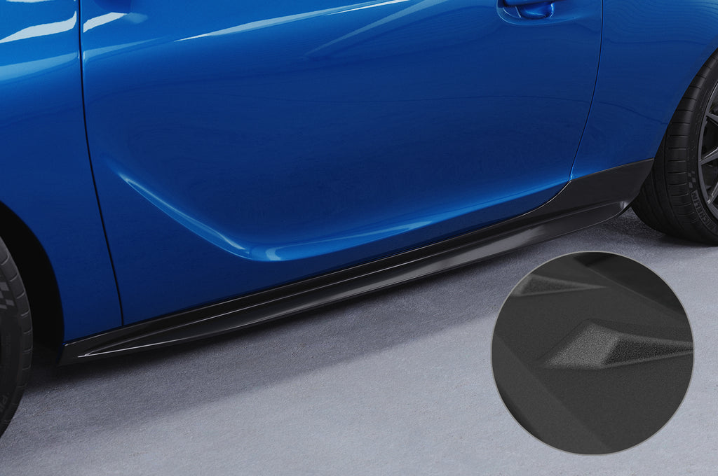 CSR Seitenschweller mit ABE für Opel Adam SS531-S Strukturiert schwarz matt (keine Lackierung erforderlich)