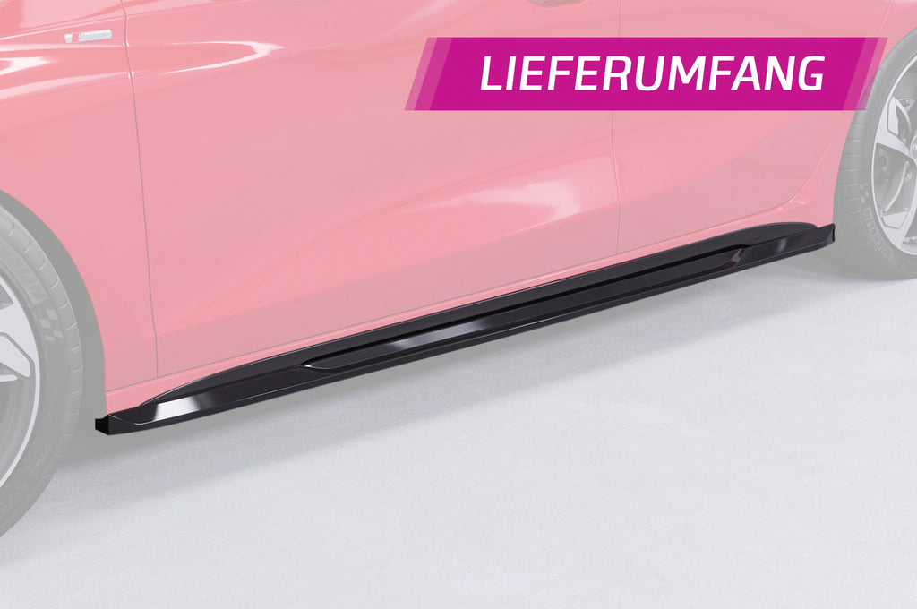 CSR Seitenschweller mit ABE für Audi A3 S-Line / S3 (8Y) SS532-C Carbon Look Hochglanz (keine Lackierung erforderlich)