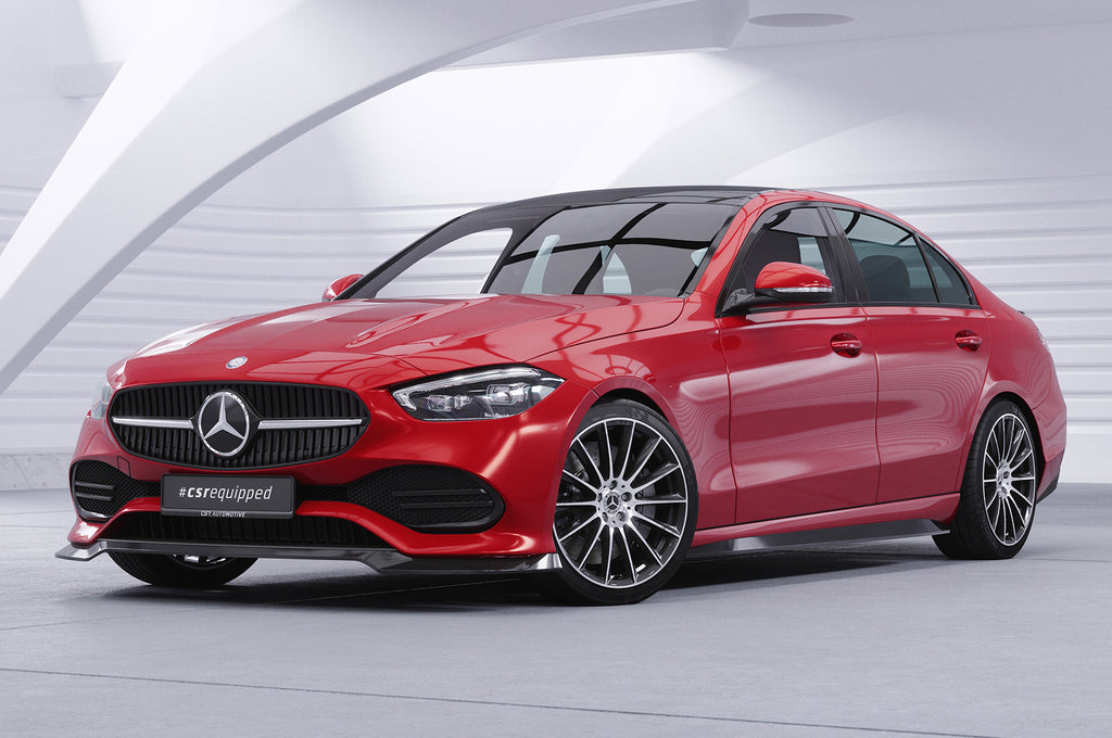 CSR Seitenschweller mit ABE für Mercedes Benz C-Klasse W206 / S206 SS552-C Carbon Look Hochglanz (keine Lackierung erforderlich)