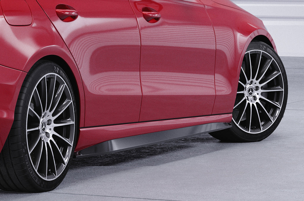 CSR Seitenschweller mit ABE für Mercedes Benz C-Klasse W206 / S206 SS552-C Carbon Look Hochglanz (keine Lackierung erforderlich)